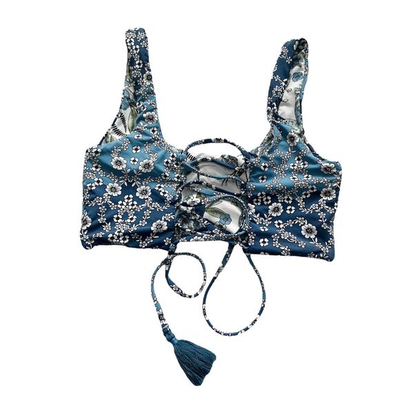 Maagi EUC Reversible Victorian Wall Guinea Tie Up Bikini Top - Picture 6 of 8